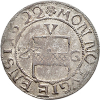 Schweiz: Zug: Batzen 1622, Spanisches Wappen, HMZ 2-1098b, 2,18 G, Fast Sehr Schön - Autres & Non Classés