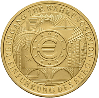 Deutschland - Anlagegold: 100 Euro 2002 Währungsunion (G), In Originalkapsel Und Etui, Mit Zertifika - Deutschland