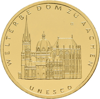 Deutschland - Anlagegold: 4 X 100 Euro 2012 Dom Zu Aachen (A,A,J,J), In Originalkapsel Und Etui, Mit - Germany