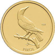 Deutschland - Anlagegold: 5 X 20 Euro 2017 Pirol (A,D,F,G,G), Serie Heimische Vögel. In Original Kap - Deutschland