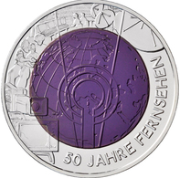 Österreich: Lot 4 Münzen A 25 Euro: 2005 Fernsehen, 2006 Satellitennavigation, 2007 Luftfahrt, 2008 - Oesterreich