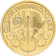 Österreich - Anlagegold: 10 Euro 2005, Wiener Philharmoniker, Gold 999,9, 1/10 Unze, Stempelglanz. - Austria