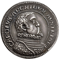 Haus Habsburg: Erzherzog Karl II. 1564-1590: Silbermedaille O. J., Stempel Von H. Zwigott. Av: Büste - Autres – Europe