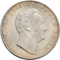 Baden: Carl Leopold Friedrich 1830-1852: Doppelgulden 1850, AKS 91, Jaeger 63, Winz. Kratzer, Vorzüg - Sonstige & Ohne Zuordnung