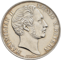 Bayern: Maximilian II. Joseph 1848-1864: Doppelgulden 1855, Mariengulden / Mariensäule, AKS 168, Jae - Other & Unclassified