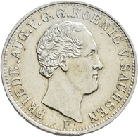 Sachsen: Friedrich August II. 1836-1854: 1/6 Taler 1847, AKS 104, Jaeger 78, Winzig Feine Kratzer, V - Sonstige & Ohne Zuordnung