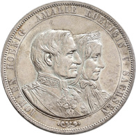 Sachsen: Johann 1854-1873: Doppeltaler 1872 B, Auf Die Goldene Hochzeit, AKS 160, Jaeger 133, Kl. Kr - Sonstige & Ohne Zuordnung