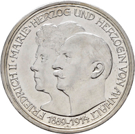 Anhalt: Friedrich II. 1904-1918: 3 Mark 1914 A, Silberhochzeit, Jaeger 24, Winz. Kratzer, Sehr Schön - Taler Et Doppeltaler