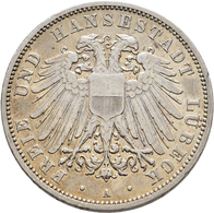 Lübeck: Freie Und Hansestadt, 3 Mark 1909 A, Jaeger 82, Sehr Schön. - Taler & Doppeltaler