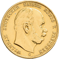 Preußen: Wilhelm I. 1861-1888: 10 Mark 1872 A, Jaeger 242, Gold 900/1000, 3,94 G, Winz. Kratzer, Kl. - Gold Coins