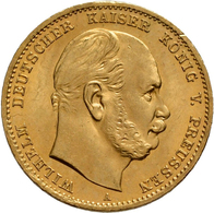 Preußen: Wilhelm I. 1861-1888: 10 Mark 1872 A, Jaeger 242, Gold 900/1000, 3,97 G, Winz. Randfehler, - Pièces De Monnaie D'or