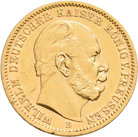 Preußen: Wilhelm I. 1861-1888: 20 Mark 1873 B, Jaeger 243, Gold 900/1000, 7,94 G, Kl. Kratzer, Winz. - Goldmünzen