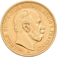 Preußen: Wilhelm I. 1861-1888: 20 Mark 1886 A, Jaeger 246, Gold 900/1000, 7,94 G, Min. Randfehler, S - Goldmünzen