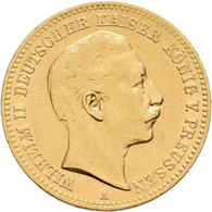 Preußen: Wilhelm II. 1888-1918: 10 Mark 1900 A, Jaeger 251, Gold 900/1000, 3,98 G, Sehr Schön-vorzüg - Goldmünzen