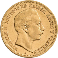 Preußen: Wilhelm II. 1888-1918: 10 Mark 1901 A, Jaeger 251, 3,93 G, Gold 900/1000, Kratzer, Sehr Sch - Goldmünzen