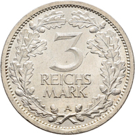 Weimarer Republik: 3 Reichsmark 1931 A, Kursmünze, Jaeger 349, Kratzer, Sehr Schön - Vorzüglich. - Sonstige & Ohne Zuordnung