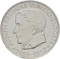 Bundesrepublik Deutschland 1948-2001: 5 DM 1957 J, Freiherr Von Eichendorff, Jaeger 391, Kleine Krat - Autres & Non Classés