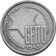 Kolonien Und Nebengebiete: Ghetto Litzmannstadt / Lodz: Quittung über 10 Mark 1943, 3,35 G (Aluminiu - Autres & Non Classés