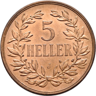Deutsch-Ostafrika: 5 Heller 1909 J, Die Größte Deutsche Kupfermünze, Jaeger 717, Vorzüglich +. - Duits-Oost-Afrika