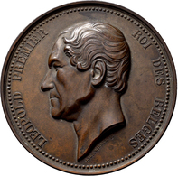 Medaillen Alle Welt: Belgien, Leopold I. 1830-1865: Bronzemedaille 1856, Von L. Wiener, Auf Sein 25j - Non Classés