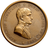 Medaillen Alle Welt: Fankreich, Napoleon I. Bonaparte 1804-1814, 1815: Bronzemedaille 1803 V.Dupre, - Zonder Classificatie