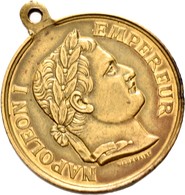 Medaillen Alle Welt: Frankreich, Napoleon I. 1804-1814: Messingmedaille O. J., Auf Seinen Tod. Av: N - Unclassified