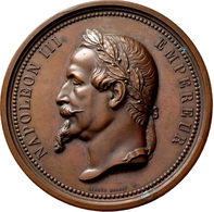 Medaillen Alle Welt: Frankreich: Napoleon III. 1852-1870: Bronzemedaille 1866 V. Dubois, Auf Die Int - Unclassified