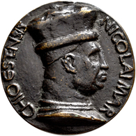 Medaillen Alle Welt: Italien-Ferrara, Niccolo III. D'Este 1383-1441: Bronzegussmedaille O. J. Von Am - Zonder Classificatie