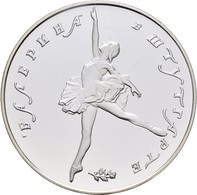 Medaillen Alle Welt: Russland: Silbermedaille 1993 - Ballerina, 1 Unze Fein, Auflage: 1.000 Exemplar - Unclassified