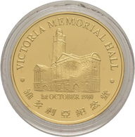 Medaillen Alle Welt: Singapur: Goldmedaille 1981, VICTORIA MEMORIAL HALL, Gold 999,9, 27,89 Mm, 15,5 - Zonder Classificatie