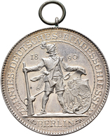 Medaillen Deutschland: 10. Deutsches Bundes-Schießen 1890 In Berlin: Lot 2 Medaillen; Silbermedaille - Andere & Zonder Classificatie