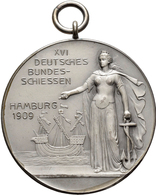 Medaillen Deutschland: 16. Deutsches Bundes-Schießen 1909 In Hamburg: Lot 3 Medaillen; Goldmedaille - Sonstige & Ohne Zuordnung