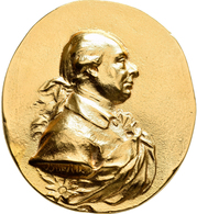 Medaillen Deutschland: Baden-Durlach, Karl Friedrich 1746-1811: Einseitige Vergoldete Bronzegussmeda - Sonstige & Ohne Zuordnung