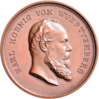 Medaillen Deutschland: Württemberg, Karl 1864-1891: Lot 2 Stück; Bronzemedaille O.J. (verliehen 1866 - Sonstige & Ohne Zuordnung