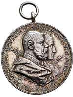 Medaillen Deutschland: Württemberg, Karl 1864-1891: Tragbare Silbermedaille 1889 Von G. Schiller Jun - Sonstige & Ohne Zuordnung