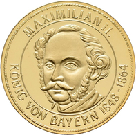 Medaillen Deutschland - Personen: Medaillenset Bayerische Könige: 6 X 1/10 OZ, 585/1000 Gold Im Gesa - Sonstige & Ohne Zuordnung