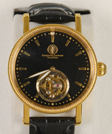 Uhren: Herrenarmbanduhr Von Constantin Durmont (GDBK-D, Tourbillon); Goldplated, Saphire Crystal, Le - Sonstige & Ohne Zuordnung