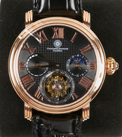 Uhren: Herrenarmbanduhr Von Constantin Durmont: Tourbillon 3320 Movement Saphire Chrystal, Mit Leder - Sonstige & Ohne Zuordnung