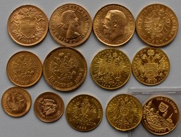Alle Welt  - Anlagegold: Goldanleger Aufgepasst: Kleines Lot 12 Goldmünzen Und Eine Goldmedaille, Da - Other & Unclassified