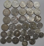 Alle Welt: Lot 36 Silbermünzen Aus Aller Welt. Dabei 1 Rupee Indien 1906, 1 Peso 1932 Aus Cuba, 10 F - Other & Unclassified