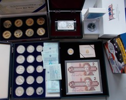 Alle Welt: Kleine Sammlung Diverser Münzen Aus Aller Welt: Olympische Spiele In Sarajewo; Kanada 2 D - Sonstige & Ohne Zuordnung