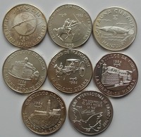 Kuba: Lot 8 Diverse Silbergenenkmünze Ze Je 5 Pesos 1980-1986 A 12 G 999/1000 Silber. - Cuba