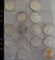 Vereinigte Staaten Von Amerika: Lot 15 X 1 OZ Silver Eagle 1989-2006. Dabei 1x Mit Goldapplikation. - Sonstige & Ohne Zuordnung