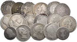 Großbritannien: Lot 17 Stück; Shilling 1663,1685,1692,1696,1719,1723 // 6 Pence1561,1570,1593,1603, - Other & Unclassified