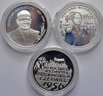 Polen: Lot 3 X 10 Zlotych 1996: Mikolajczyk (KM# 317), Mazurka (KM# 318), Poznan Aufstand (KM# 324). - Polen