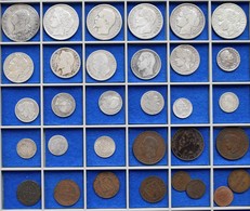 Schweiz: Lot 32 Stück; 30 Sols 1794 AN4 / 2 Francs 1849, 1857, 1867, 1871, 1881 / 1 Franc 1849, 1852 - Sonstige & Ohne Zuordnung