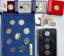 Euromünzen: Lot Diverser Euromünzen, Dabei Premiumset Vatikan 2015 Mit Goldmedaille, San Marino Edel - Autres & Non Classés
