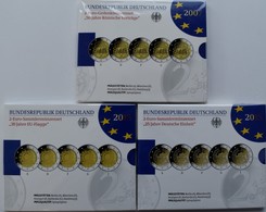 Deutschland: 3 X 2-Euro-Sammlermünzenset In Spiegelglanz: 2007 Römische Verträge, 2015 Deutsche Einh - Deutschland