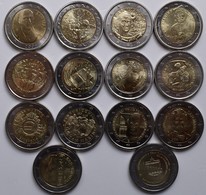 San Marino: Sammlung 14 X 2 Euro Gedenkmünzen 2004-2015, Lose - Ohne Blister. Die Sammlung Beinhalte - San Marino