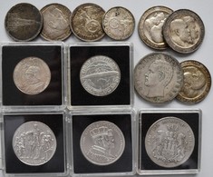 Deutschland: Kleines Lot Mit 13 Münzen Aus Dem Kaiserreich - 3. Reich, Dabei: 5 Mark Hamburg 1903, T - Sonstige & Ohne Zuordnung